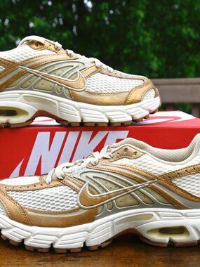 Women's Nike Air Max Moto 2K Shoes -Coconut Milk Metallic Copper Gold IM7374-113